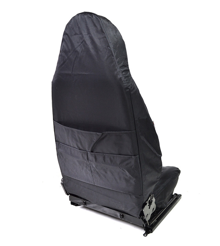 EXT018-10 - Modular Seat Covers (Pair) - Defender 1987-2016 - Black Waterproof Nylon - By Exmoor Trim Image 8