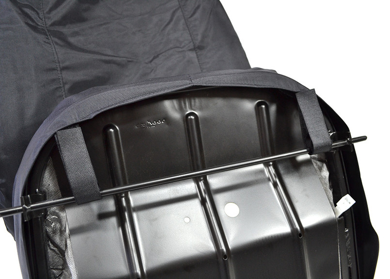 EXT018-10 - Modular Seat Covers (Pair) - Defender 1987-2016 - Black Waterproof Nylon - By Exmoor Trim Image 5