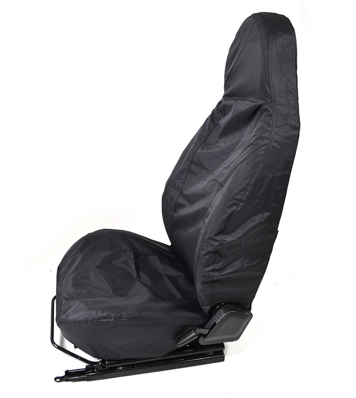 EXT018-10 - Modular Seat Covers (Pair) - Defender 1987-2016 - Black Waterproof Nylon - By Exmoor Trim Image 7