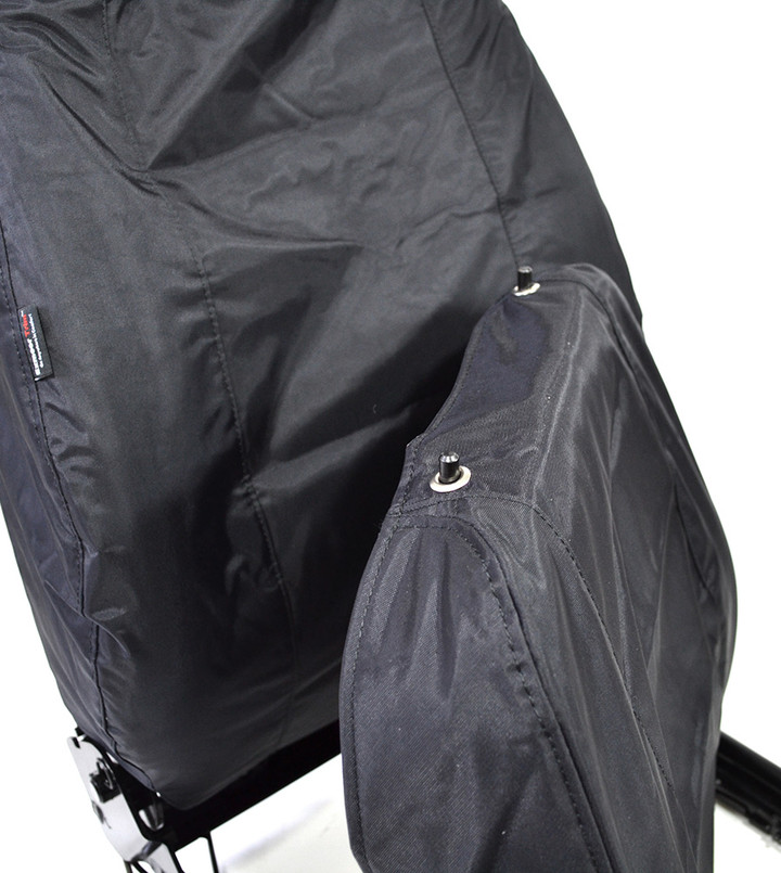 EXT018-10 - Modular Seat Covers (Pair) - Defender 1987-2016 - Black Waterproof Nylon - By Exmoor Trim Image 4