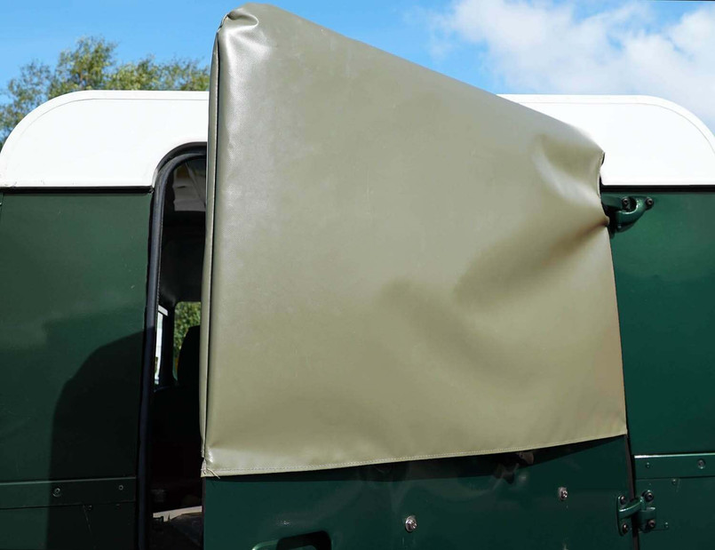 EXT243-4 - Land Rover Wolf XD Light Military Vehicle Snow Blind - Rear Door MOD Approved Olive PVC - By Exmoor Trim Image 3