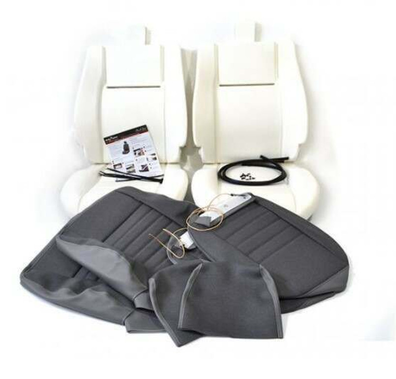 EXT316-DT - Defender 90 and 110 Front Outer Two Seat Retrim Kit <2007 Denim Twill - By Exmoor Trim Image 1