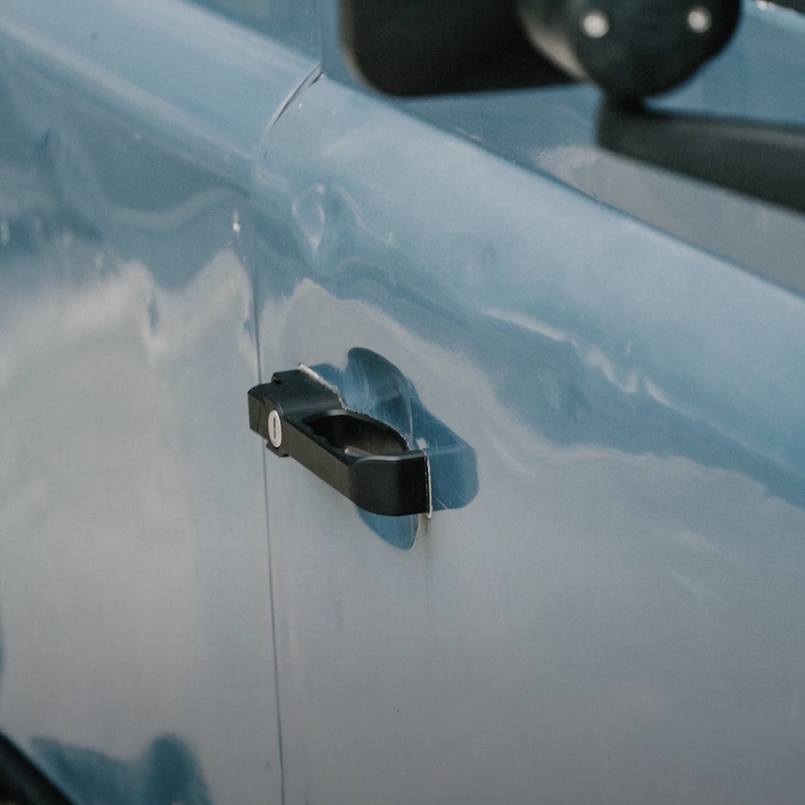 EXT014-32 - Defender Aluminium Door Handles - Comes as a Pair in Black Billet Aluminium - Can Be Fitted to Either Front or Rear - by Exmoor Trim IN STOCK FOR INSTANT DISPATCH Image 2