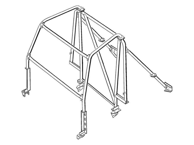 RBL0927SSS - Defender Roll Cage - Right Hand Drive Defender 90 - 8 Point Internal/External Built In Roll Cage Image 3
