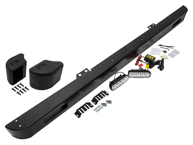 DA8600XS - Bumper With Integrated Ring LED Lights for Defender - Includes TD5 Style End Caps Image 1