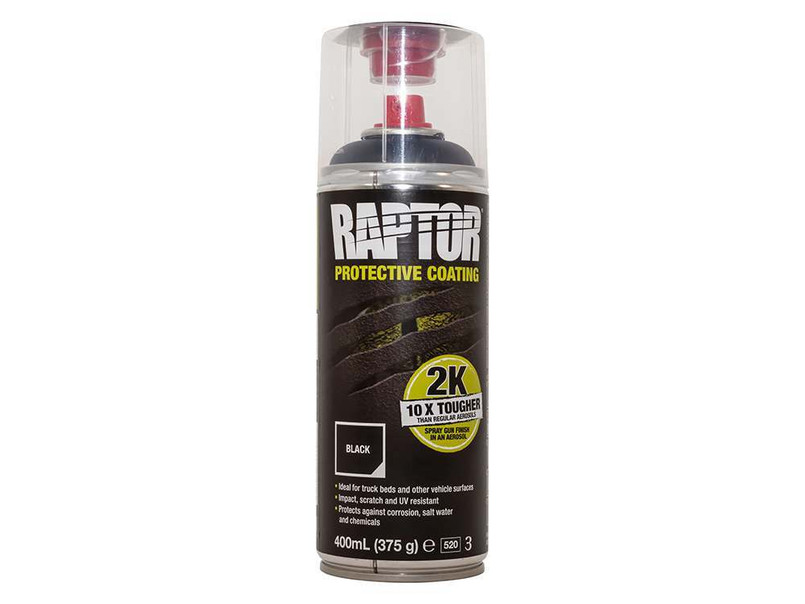 DA6644 - Raptor 2K Black Aerosol - Single 400ml Can - FOR UK SALES ONLY Image 2