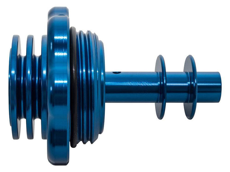 DA8894 - Defender Aluminium Power Steering Cap - Anodised Blue Aluminium - With Cooling Fins for Extreme Off-Road and Racing Conditions Image 2