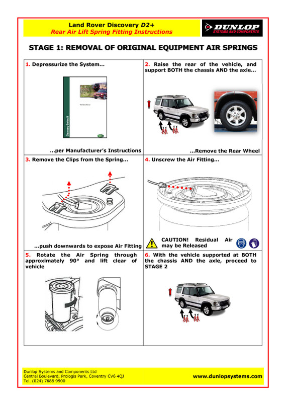 DA5091 - Extended Air Suspension Springs - Rear Lifted Air Bag by Dunlop - Plus 2" - Comes as a Pair  - For Discovery 2 (1998-2004) Image 4