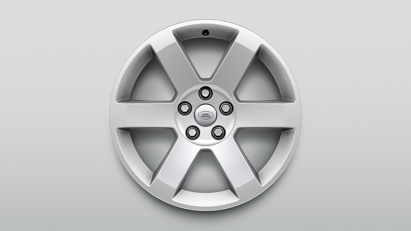 LR129106 - All New Defender 19" Alloy Wheel in Silver Sparkle Finish - 6 Spoke Style 6009 - Genuine Land Rover Image 1