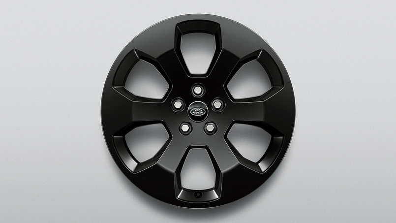 LR129110 - All New Defender 20" Alloy Wheel in Gloss Black Finish - 6 Spoke Style 6011 - Genuine Land Rover Image 1