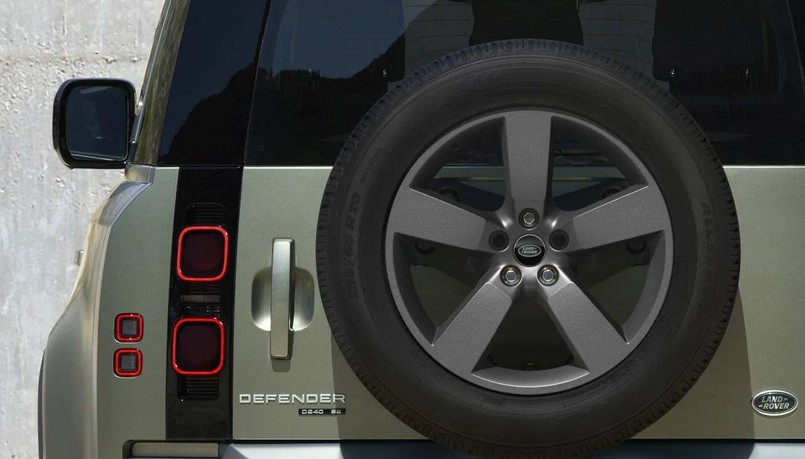 LR129115 - All New Defender 20" Alloy Wheel in Dark Satin Grey Finish - 5 Spoke Style 5098 - Genuine Land Rover Image 2