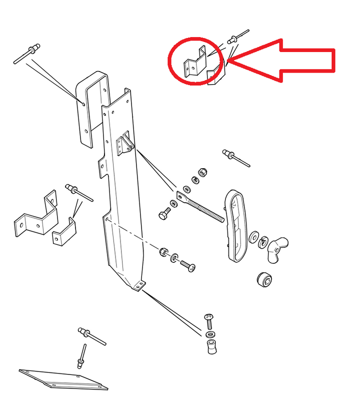 AFU710190 - Spare Wheel Carrier Bracket - Defender 2007 onwards - Genuine Land Rover Image 1