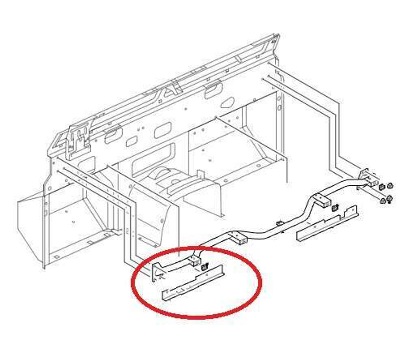 AHU710630 - Left Hand Dash to Bulkhead Mounting Plate for Land Rover Defender - Fits From 2007-2016 - For Right Hand Drive Vehicles Image 1