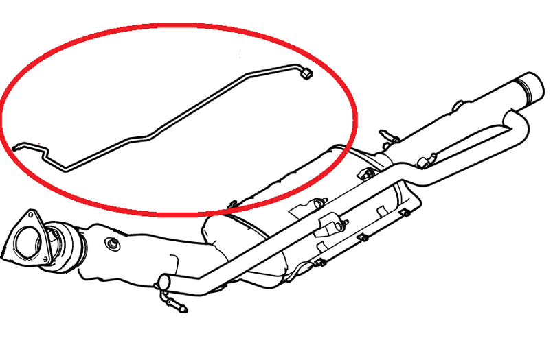 LR136721 - Front Exhaust Pressure Tube Pipe - 2.0 AJ200 Diesel - Range Rover Evoque, Discovery Sport - Genuine Land Rover Image 1