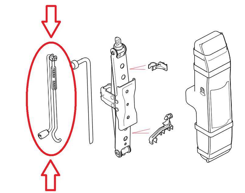 LR128642 - Jack Operating Handle - Discovery 5, Defender 2020 onwards, Range Rover 2022 onwards, Range Rover Sport 2023 onwards - Genuine Land Rover Image 1