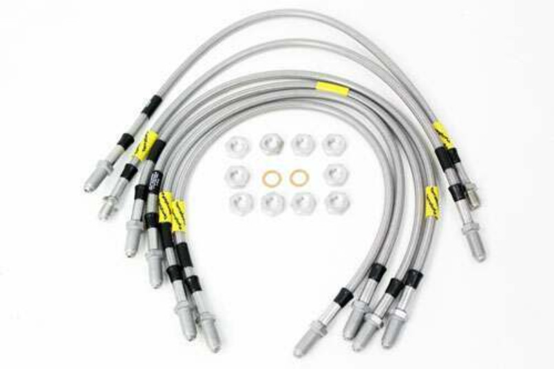 TF653GD - Goodridge +2" Extended Brake Hose Kit for Range Rover Classic (with ABS) 1990-1992 - 6 Line Kit from Terrafirma Image 1