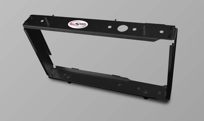 AS26-BLK - Black Poweder Coated Aluminium Radiator and Intercooler Frame for Defender 200TDI and 300TDI - In Black Image 1