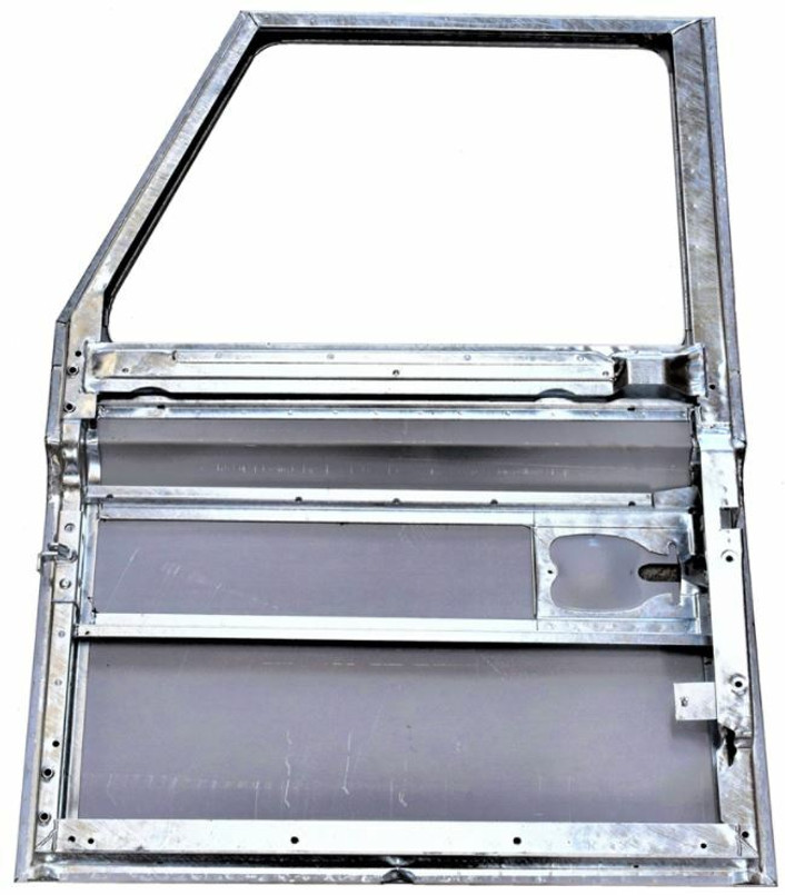 BDA710020 - Fully Galvanised Defender Front Door - Right Hand - Fits 1983 to 2005 (up to 5A689036) - NOTE Pre 2001 Requires Fitting Kit - Galvanised Steel with Zinc Plated Door Skin Image 1
