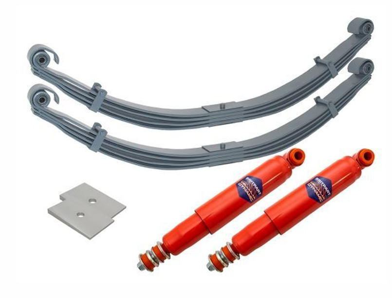 DA2782 - Britpart Rear Parabolic Spring and Shock Kit - For Land Rover Series LWB - With 3 Leaf Image 1