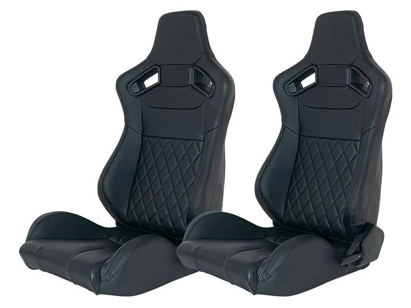 DA1895 - Pair of Sports Seats For Land Rover Defender - Come in Black With Diamond Pattern (Requires Mounting Kit DA2778) Image 3