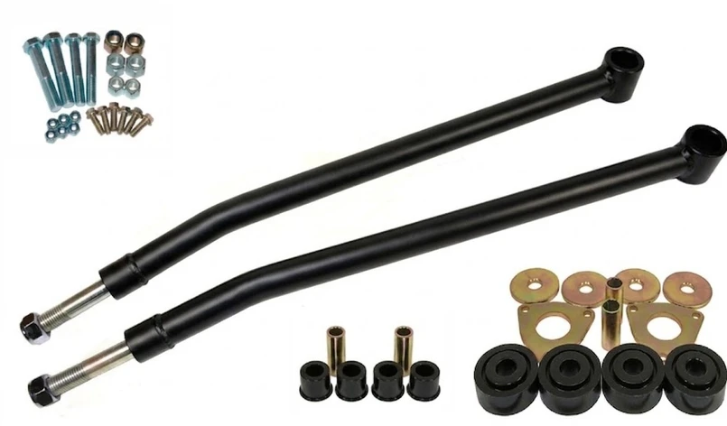 LRC5092 - Defender Heavy Duty Cranked Rear Radius Arms with Standard Bushes and Fitting Kit - Fit Defender, Discovery 1 and Range Rover Classic Image 1