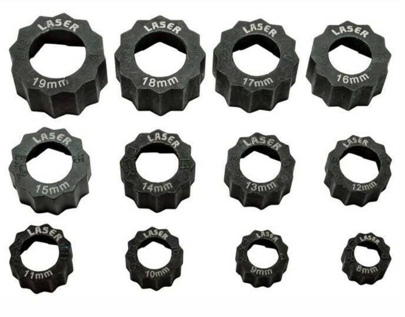 DA1878 - Damaged / Rounded Nut and Bolt Extracting Kit - 12 Piece by Laser Image 1