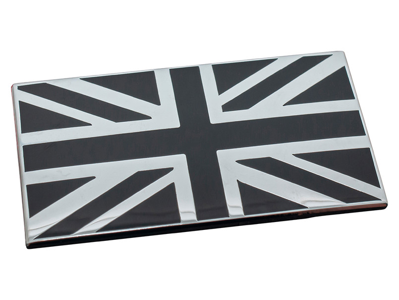 DA7637 - Metal Self-Adhesive Black And Silver Union Jack Image 2