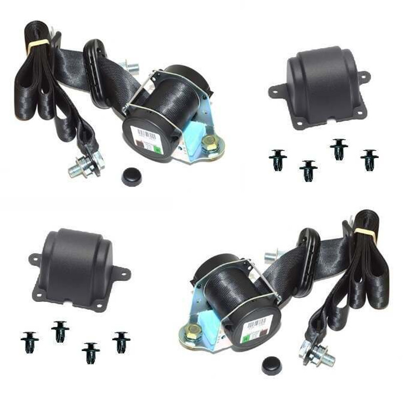 LRC2303 - Second Row Two Seat Belt Kit for Land Rover Defender 110 - Fits from 2007 Onward - Fits Right and Left Outer Seat - Includes Cover, Cap and Fastener (Not Crew Cab) Image 1