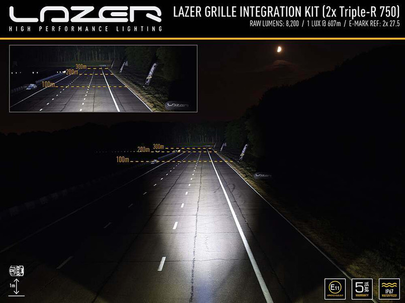 DA2846 - Discovery 4 Grille Integration Kit with Triple-R 750 LED - By Lazer - Fits from 2014 Onwards Image 6