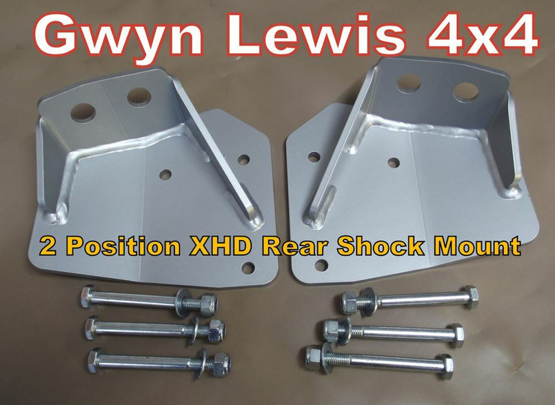 GL1061 - Gwyn Lewis Rear XHD Challenge Shock Mount - Two Position in Galvanised - Comes as a Pair - For Defender, Discovery 1 and Range Rover Classic Image 1