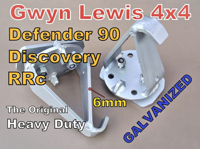 GL1064 - Gwyn Lewis Rear Spring Hooked Re-Locators - Comes as a Pair - For Defender 90, Discovery 1 and Range Rover Classic Image 1