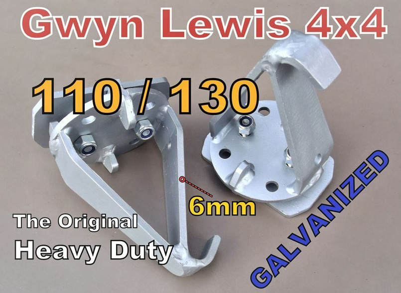 GL1065 - Gwyn Lewis Rear Spring Hooked Re-Locators - Comes as a Pair - For Defender 110 Image 1