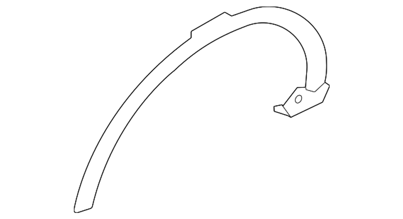 LR140447 - Left Hand Front Wheel Arch Moulding for Discovery Sport (With Painted Lower Body Cladding, Front and Rear Parking Aid) - Fits from LH000001 Image 1