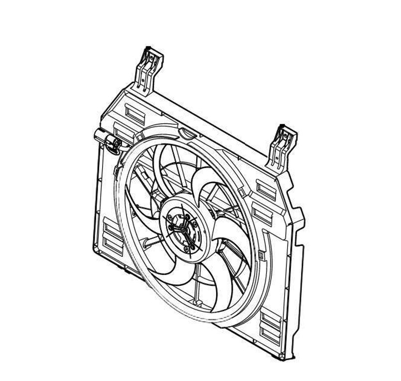 LR146883 - Motor And Viscous Fan with Condenser for 3.0 V6 Petrol and 5.0 V8 Petrol - Fits Multiple Models - Genuine Land Rover Item Image 1