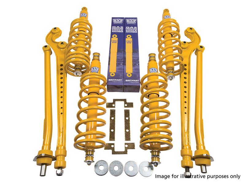 DA4289MD - Medium Duty / 40mm Lift Super Gaz Full Suspension Kit - Fits Defender 90 from 1994, Discovery 1 and Range Rover Classic from 1986 Image 1