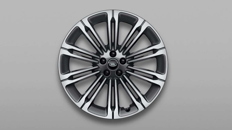 LR153247 - 23" Style 1075 - Diamond Turned with Crescendo Dark Grey Contrast - Alloy Wheel for Range Rover L460 and Range Rover Sport L461 - Genuine Land Rover Item Image 1