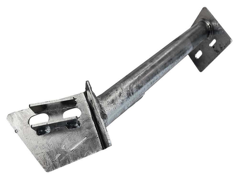 DA4890 - Galvanised Tubular Seatbelt to Chassis Bracket for Land Rover Defender - Fits Left Hand Side of Defender 90 Image 2