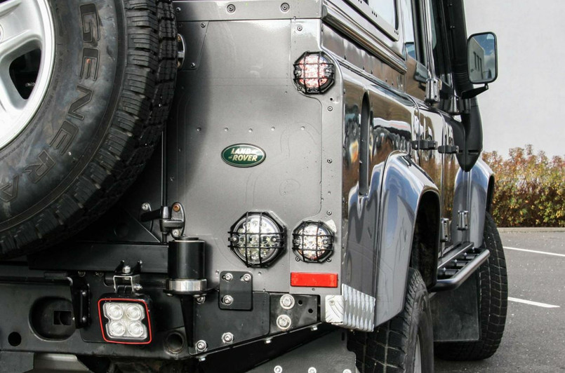 NASGQ-FH14-VAPB - Type Q Lamp Guard Kit for Land Rover Defender by Nakatanenga - 14 Lamp Front and Rear Kit - Stainless Steel and Powder Coated Image 2