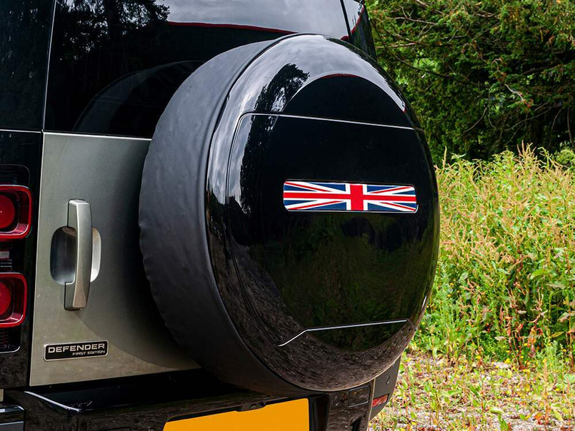 STICKER-UNION-F - Britpart Sticker for Land Rover Defender 2020 Spare Wheel Cover - Union Jack Sticker Image 5