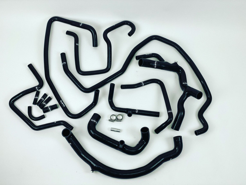 ASH31-LHD-BLK - Defender TD5 Silicone Coolant Hose Kit in Black - By Allisport - For 10P Engine - Fits 1998-2001 (Left Hand Drive) Image 1