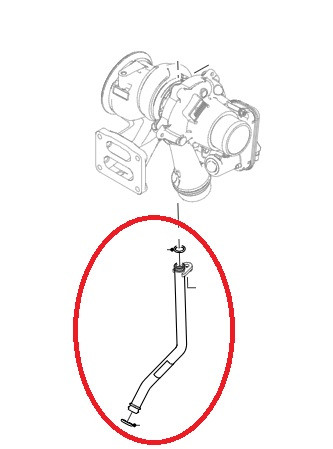 LR159867 - Turbo Oil Return Hose for 2.0 Petrol Ingenium - Range Rover Evoque and Discovery Sport - Genuine Land Rover Product Image 1