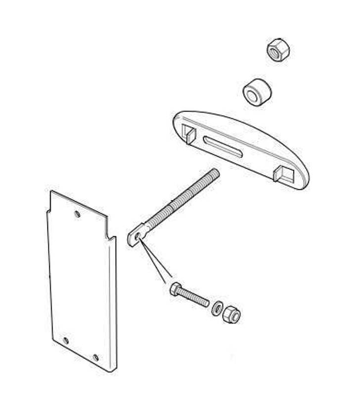 LRC2434 - Bulkhead Mounted Spare Wheel Carrier Kit - For Road / Steel Wheels - For Truck / Hi Cap Land Rover Defender / Land Rover Series Image 1