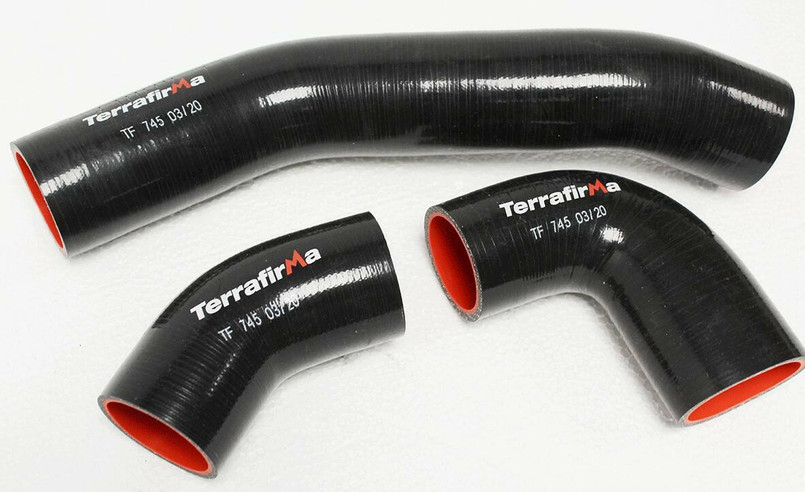 TF745 - Terrafirma Silicone Intercooler Hose Kit Land Rover Defender Td4 2.2 In Black Image 1