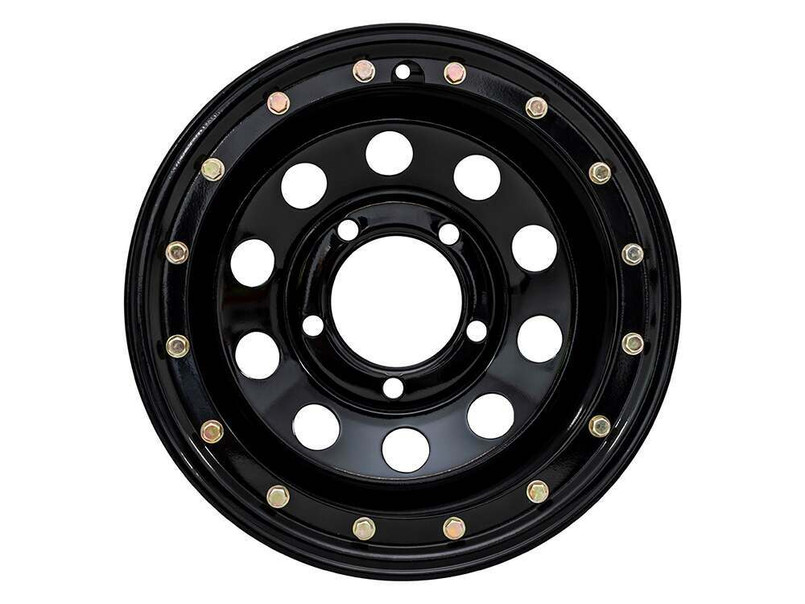 DA3238 - Imitation Beadlock Wheel for Land Rover Defender and Discovery 1 - 16 x 10 - In Black Gloss Image 2