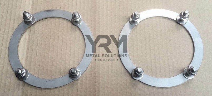 YRM210 - Stainless Steel Front Shock Absorber Turret Rings for Land Rover Defender, Discovery 1 & Range Rover Classic - Manufactured by YRM Metal - Comes as a Pair Image 1