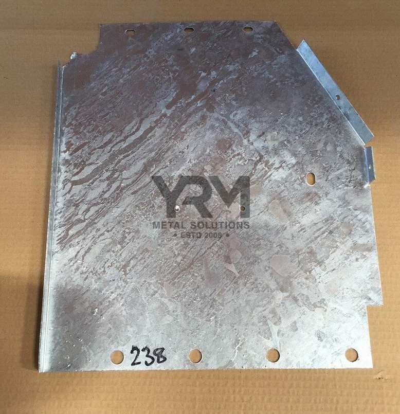 YRM238 - Inner Wing Mud Shield in Heavy Duty Galvanised - Land Rover Series 2, 2A & 3  - Manufactured by YRM Metal - Right Hand Side for Left Hand Drive Image 1