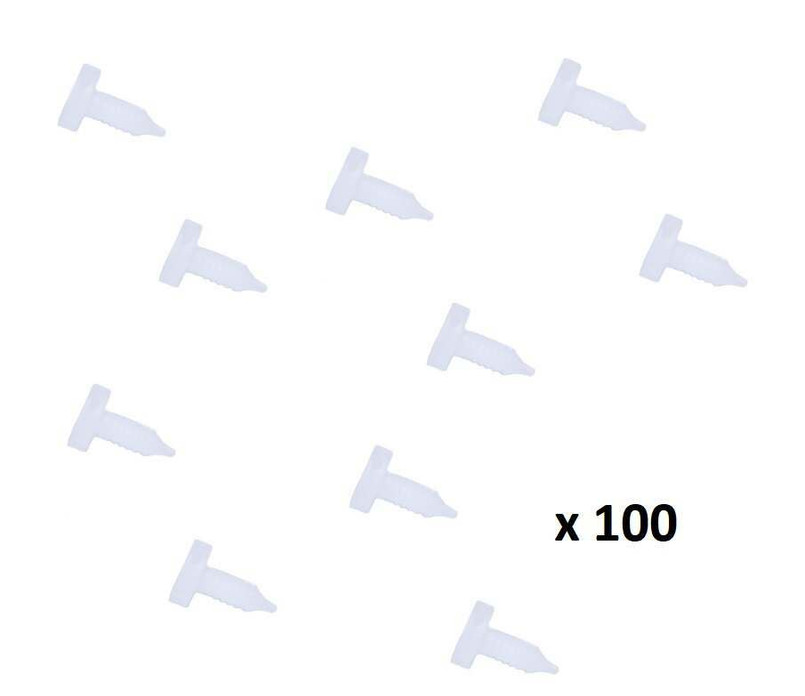 EZM500050 -  BULK BUY - 100 x Defender Door Card Plastic Rivit Fir-Tree Fastener - Fits vehicles from 6A719523 Chassis No. Onwards - Quantity x 100 Image 1