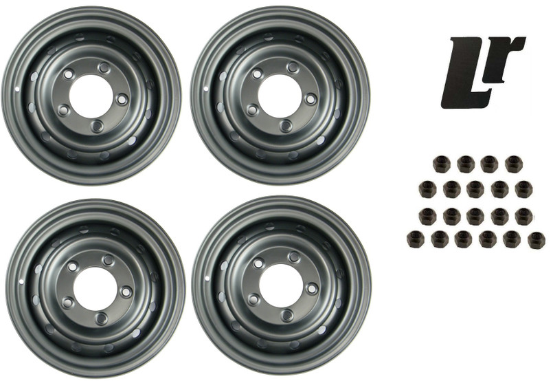 ANR4583PM - Genuine Land Rover Satin Black Steel Wolf Rim Tubeless - 16  X 6.5J - Defender Requires FRC7577 Studs - GENUINE BOXED WHEELS - Set of Four Steel Wheels with 20 Wheel Nuts Image 1