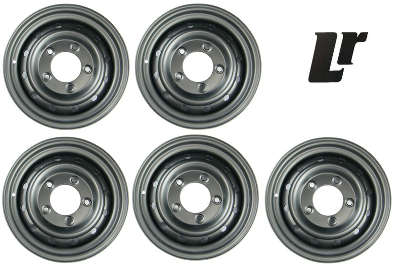ANR4583PM - Genuine Land Rover Satin Black Steel Wolf Rim Tubeless - 16  X 6.5J - Defender Requires FRC7577 Studs - GENUINE BOXED WHEELS - Set of Five Steel Wheels Image 1
