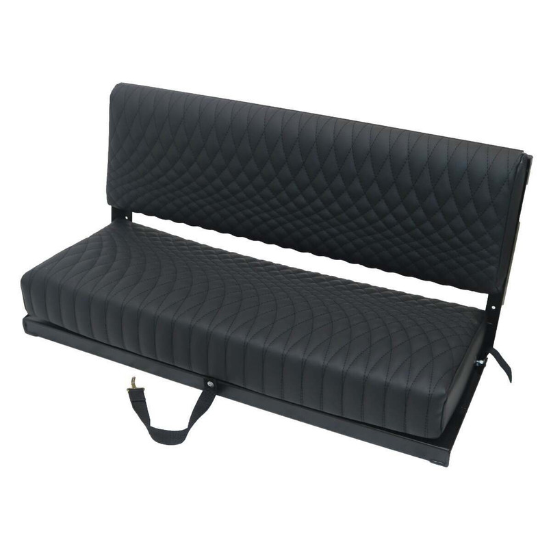 EXT002-VLT - 2 Man Bench Seat (Inc. Brackets & Fixings) Black Vinyl Vault - Defender - Exmoor Trim Image 1
